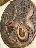 Arts decoratifs Picaud bas relief en staff   D72cm.JPG